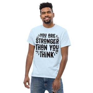 Men's classic tee, (Stronger then you think) Back to School, Gift, Travel