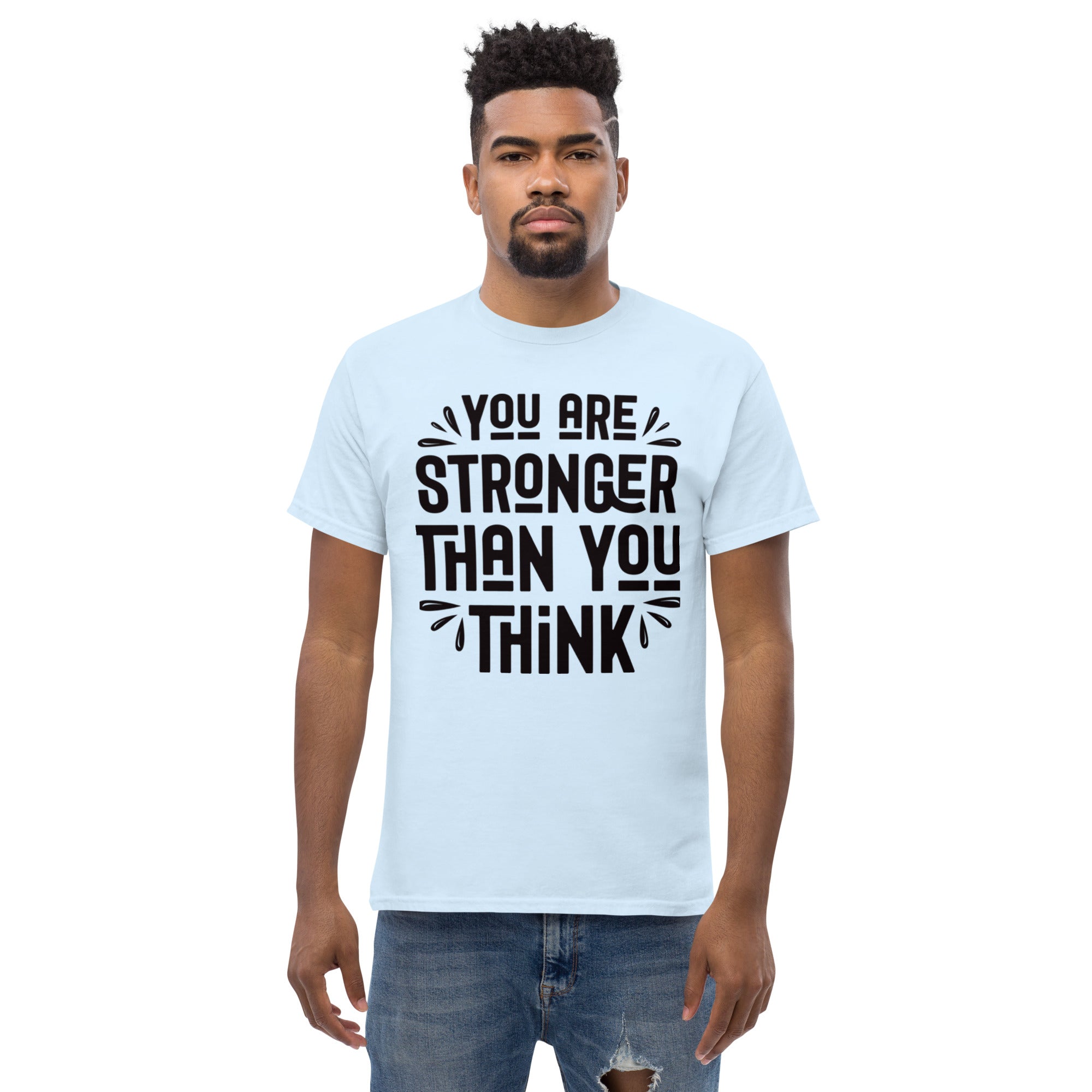 Men's classic tee, (Stronger then you think) Back to School, Gift, Travel