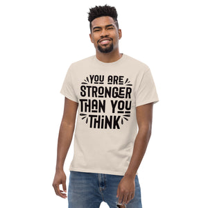 Men's classic tee, (Stronger then you think) Back to School, Gift, Travel