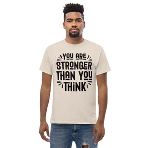 Men's classic tee, (Stronger then you think) Back to School, Gift, Travel