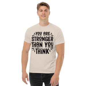 Men's classic tee, (Stronger then you think) Back to School, Gift, Travel