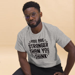 Men's classic tee, (Stronger then you think) Back to School, Gift, Travel