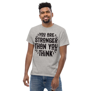 Men's classic tee, (Stronger then you think) Back to School, Gift, Travel