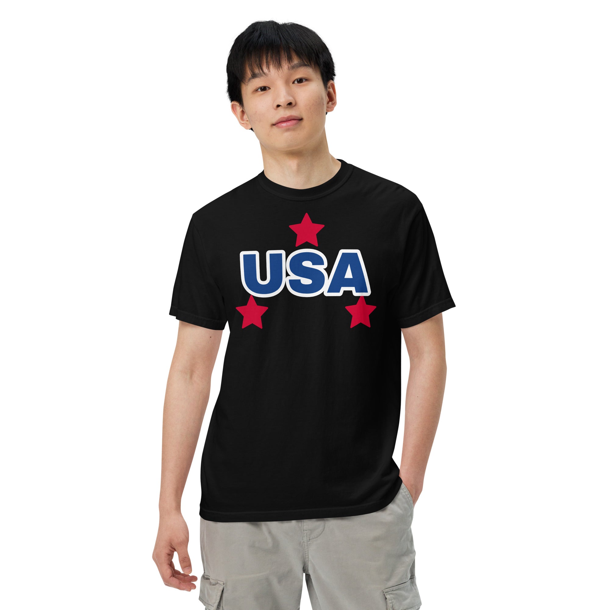 T Shirt, Men’s garment-dyed heavyweight t-shirt, USA T Shirt, Memorial Day T Shirt