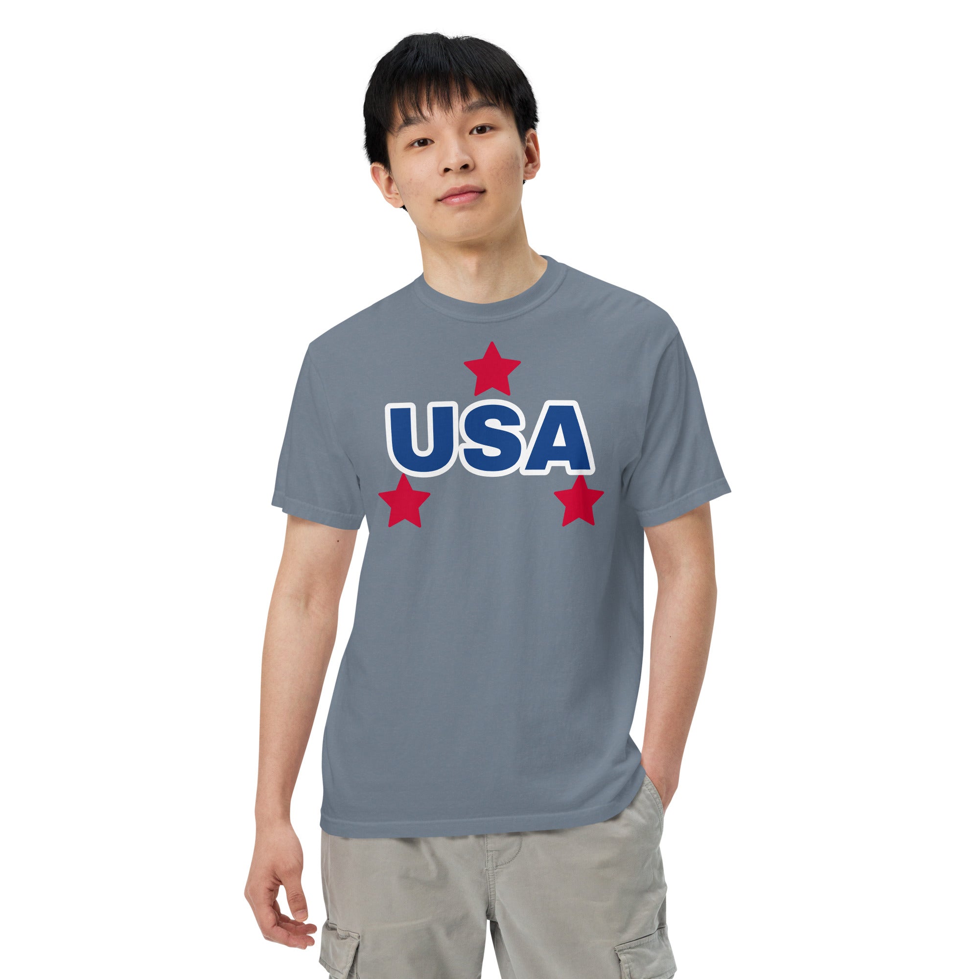 T Shirt, Men’s garment-dyed heavyweight t-shirt, USA T Shirt, Memorial Day T Shirt