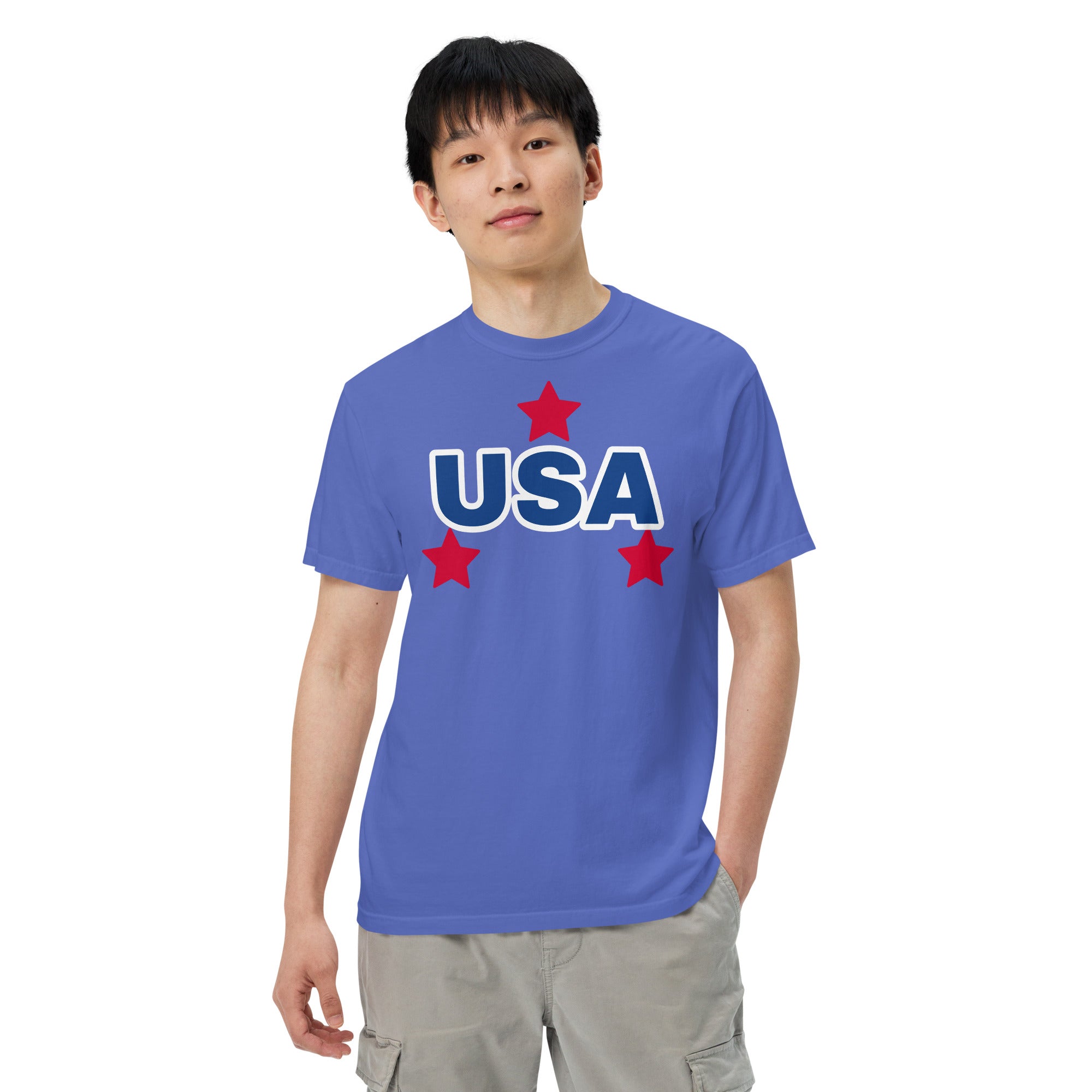 T Shirt, Men’s garment-dyed heavyweight t-shirt, USA T Shirt, Memorial Day T Shirt