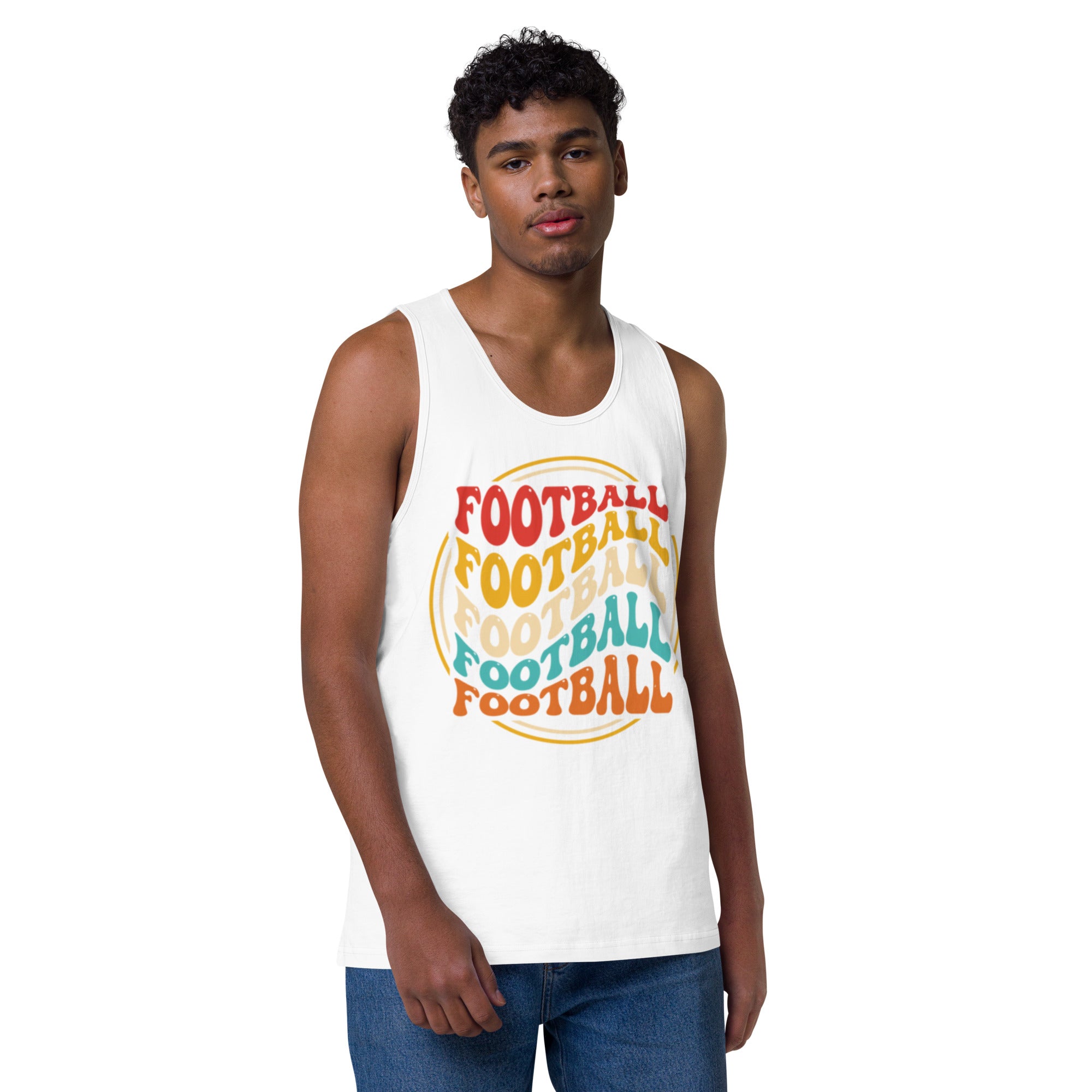 Men’s premium tank top,  Soccer Mania Top, Gift