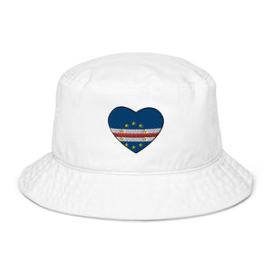 Organic bucket hat, Customized Hat, Freedom Hat, Embroidered Hat, Cape Verde, Flag