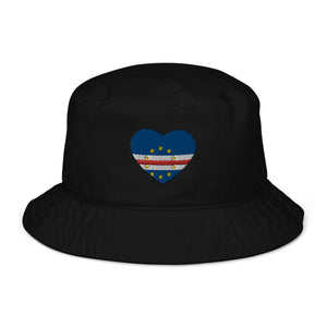 Organic bucket hat, Customized Hat, Freedom Hat, Embroidered Hat, Cape Verde, Flag
