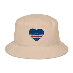 Organic bucket hat, Customized Hat, Freedom Hat, Embroidered Hat, Cape Verde, Flag