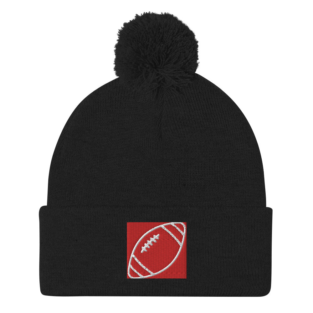 Pom-Pom Beanie, Form-Fitted Beanie Hat, Head-warming Hat, Gift