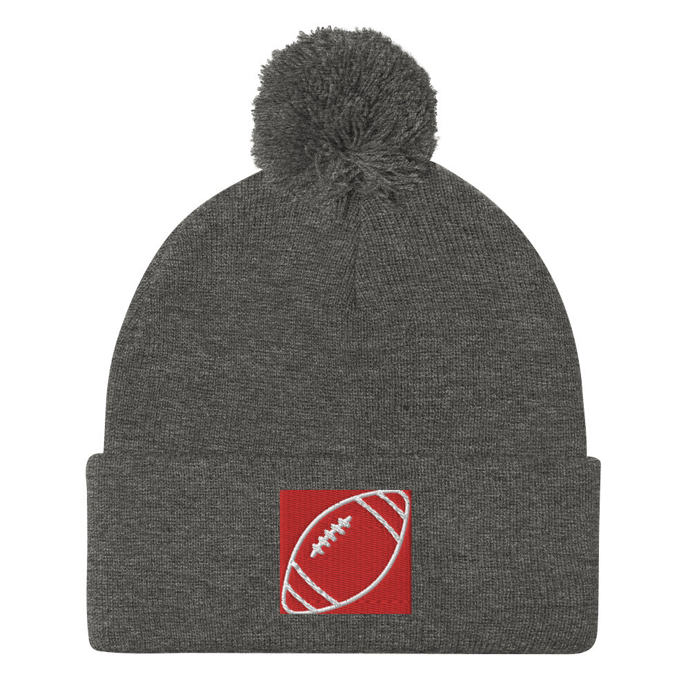 Pom-Pom Beanie, Form-Fitted Beanie Hat, Head-warming Hat, Gift