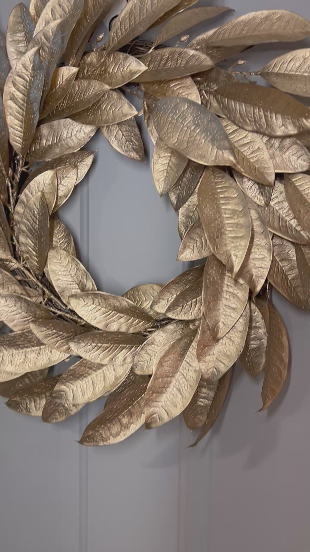 4 Seasons Wreath- Gold Magnolia Wreath- Home Decor 22" Diameter