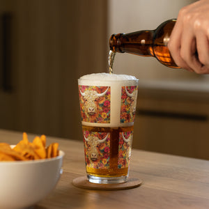 Shaker pint glass, 16 OZ Moo! Everyday Glass, Beer