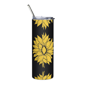 Stainless steel tumbler, sunflower tumbler, gift