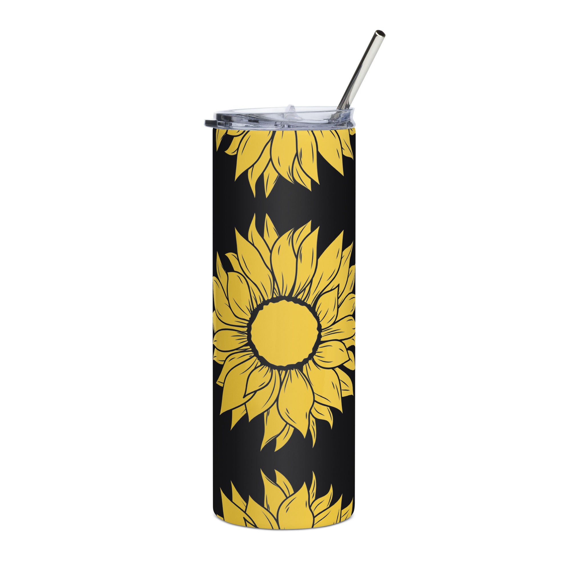 Stainless steel tumbler, sunflower tumbler, gift