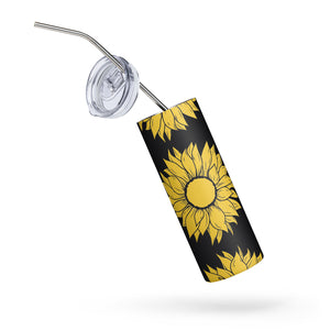 Stainless steel tumbler, sunflower tumbler, gift