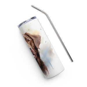Stainless steel tumbler, Labrador, Gift, Travel, Hot, Cold,