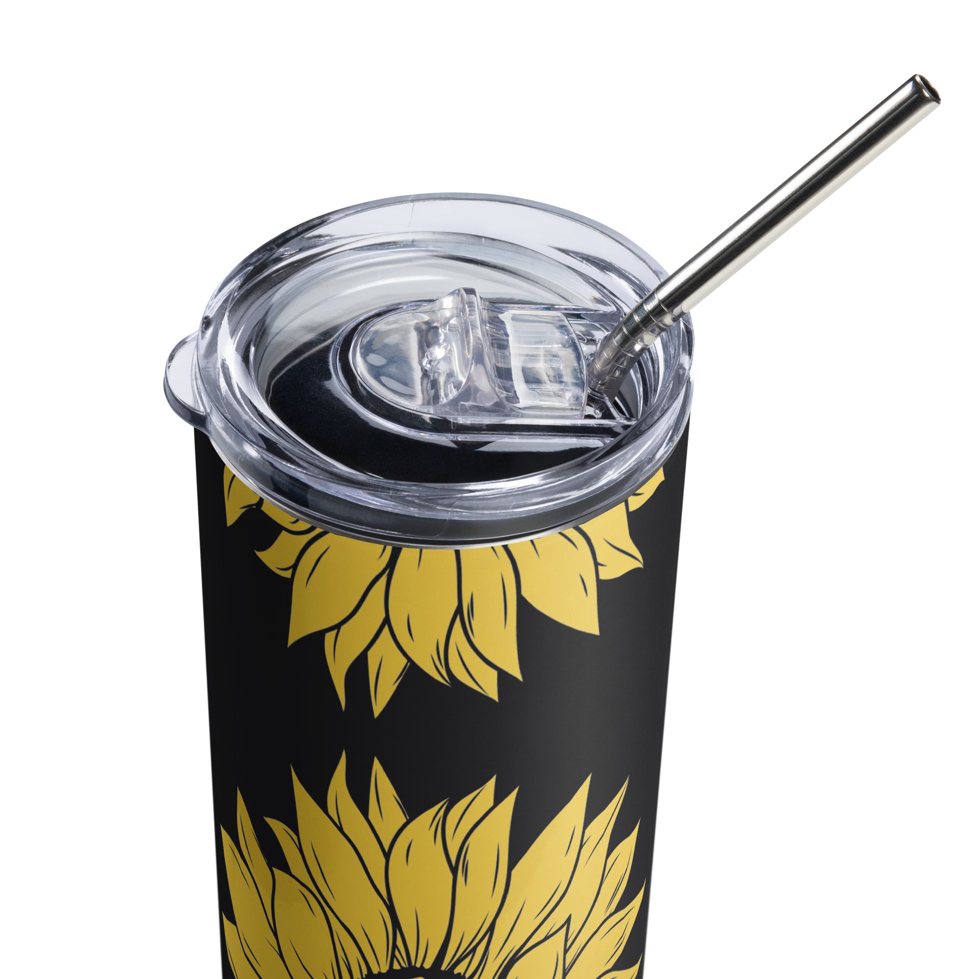 Stainless steel tumbler, sunflower tumbler, gift