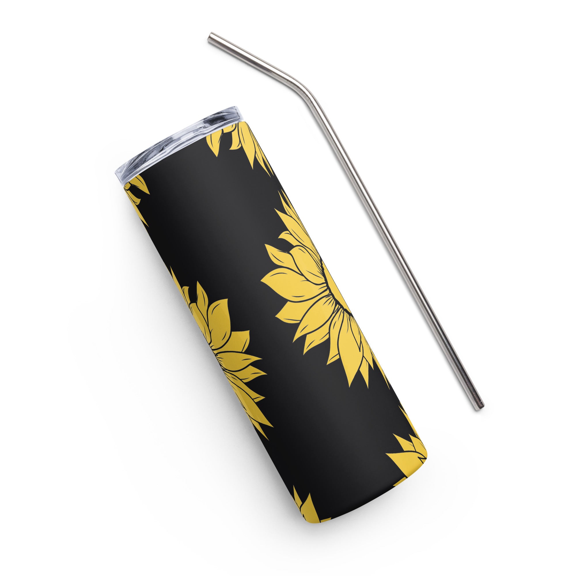 Stainless steel tumbler, sunflower tumbler, gift