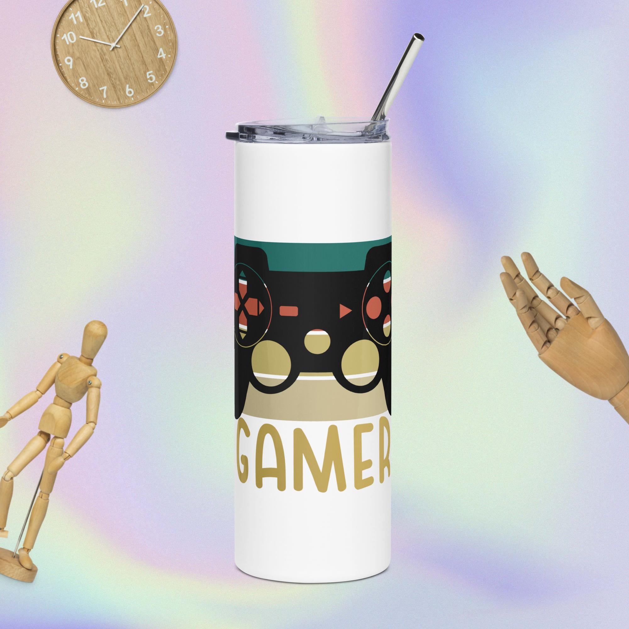 Stainless steel tumbler, Cool Drink, Water Tumbler, Gift for Gamer's Gift