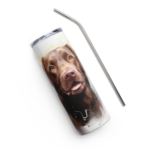 Stainless steel tumbler, Labrador, Gift, Travel, Hot, Cold,