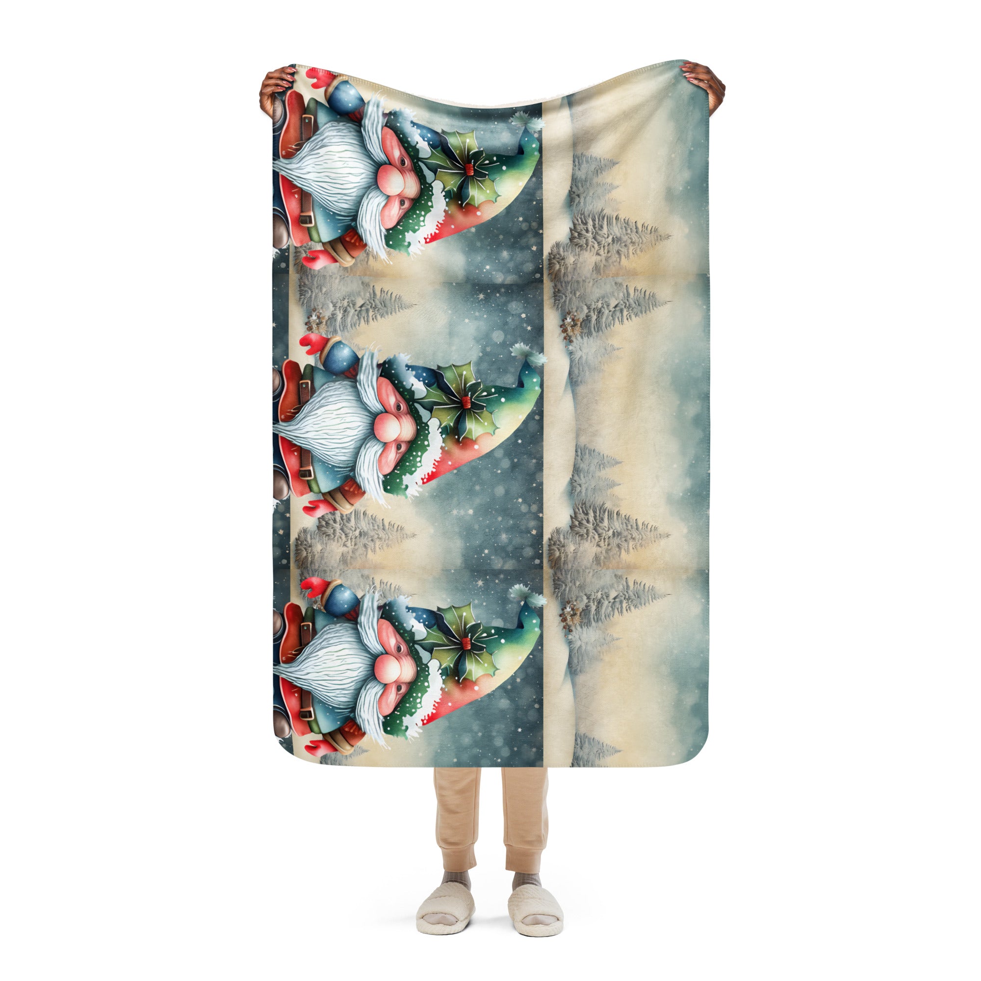 Sherpa blanket Merry Christmas- Holiday Throw Blanket Sizes 37X57- 50X60