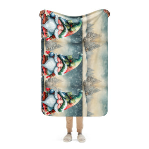 Sherpa blanket Merry Christmas- Holiday Throw Blanket Sizes 37X57- 50X60