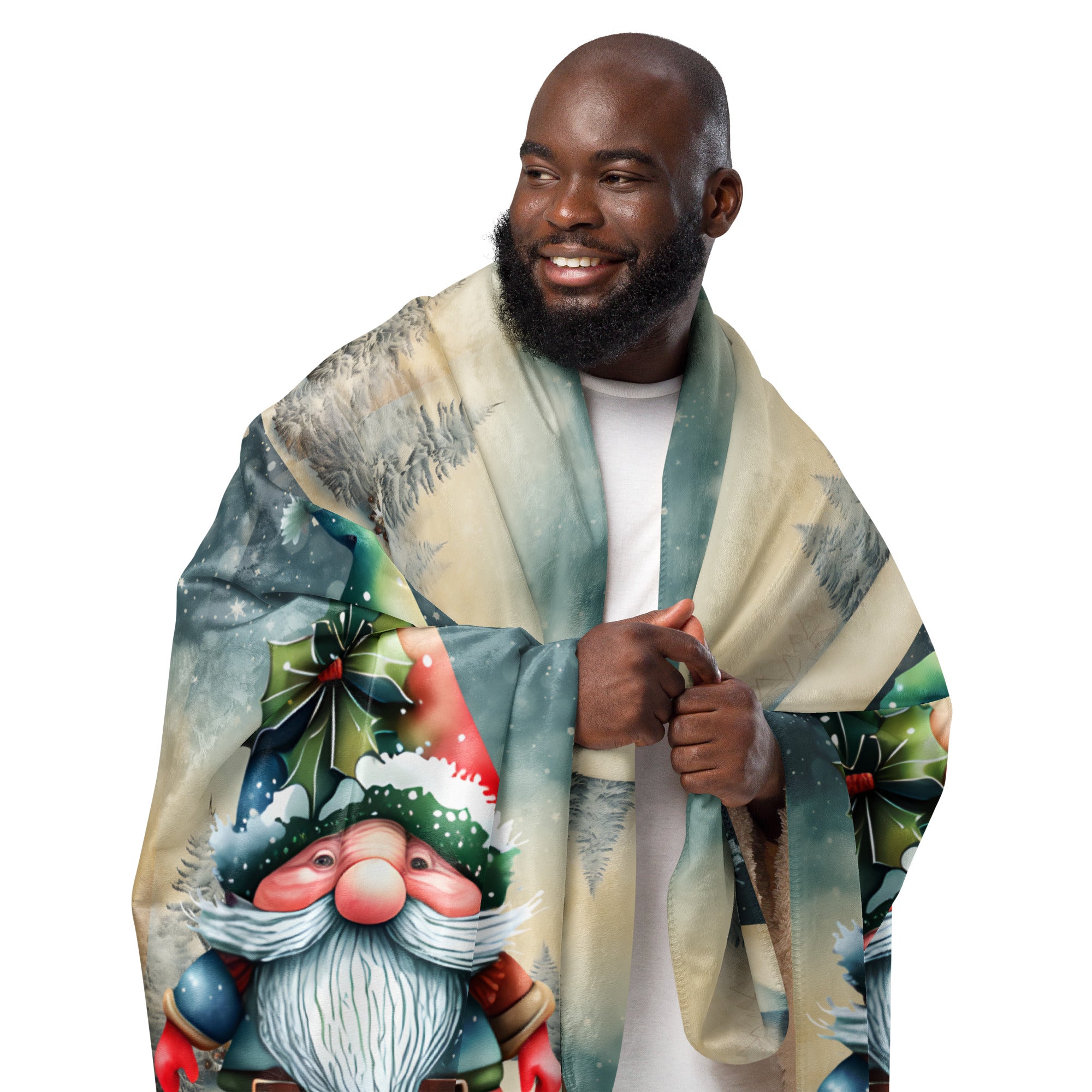 Sherpa blanket Merry Christmas- Holiday Throw Blanket Sizes 37X57- 50X60