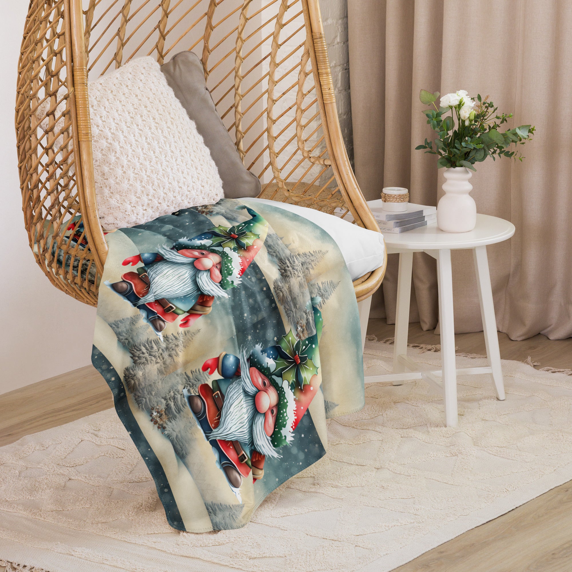 Sherpa blanket, Merry Christmas Blanket, 2 SIZES 37" X57" - 50X60