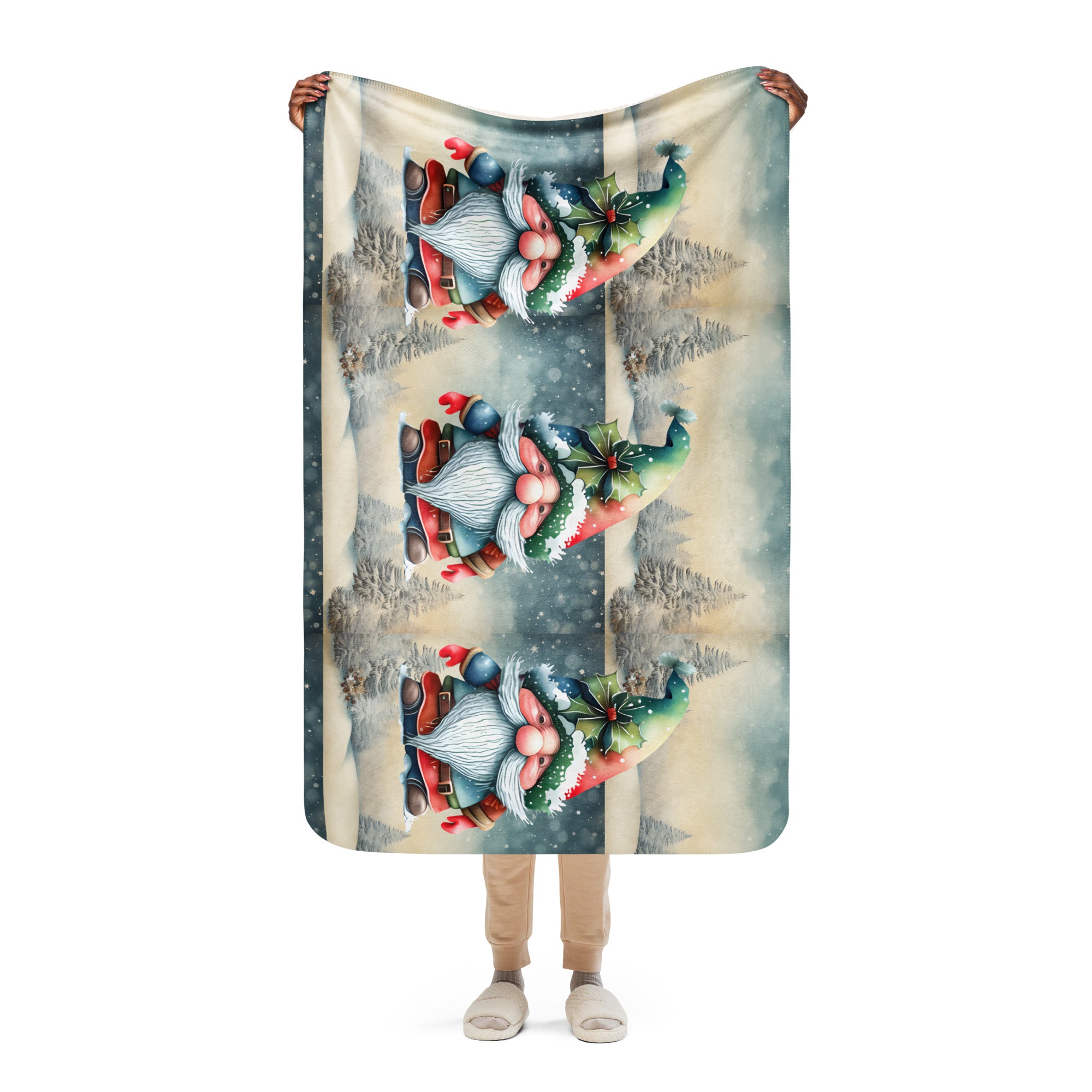 Sherpa blanket, Merry Christmas Blanket, 2 SIZES 37" X57" - 50X60