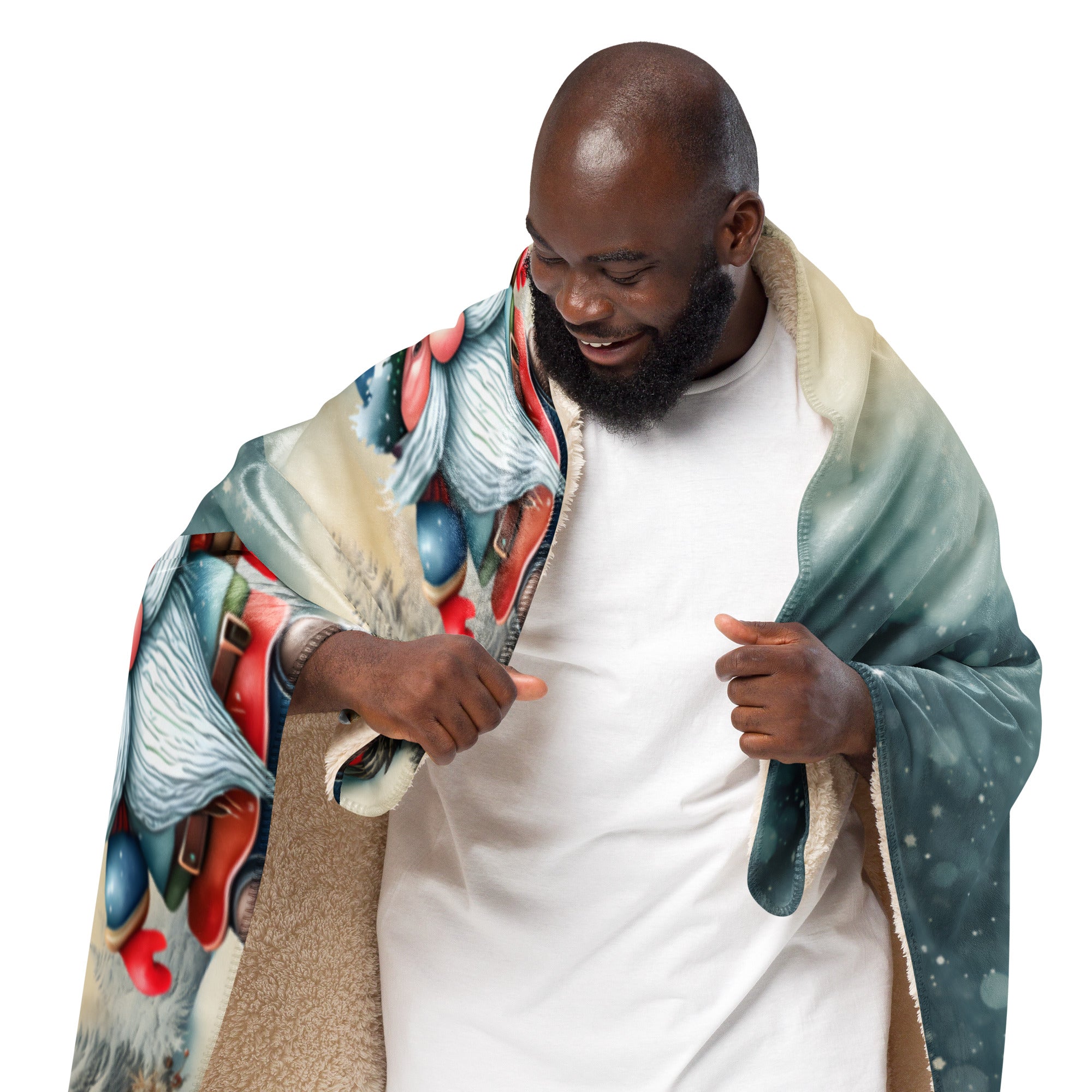 Sherpa blanket, Merry Christmas Blanket, 2 SIZES 37" X57" - 50X60