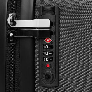 Hard-shell suitcase  Sizes: Small (22″ × 14″ × 9″), Medium (26″ × 18″ × 10″), Large (30″ × 20″ × 11″)