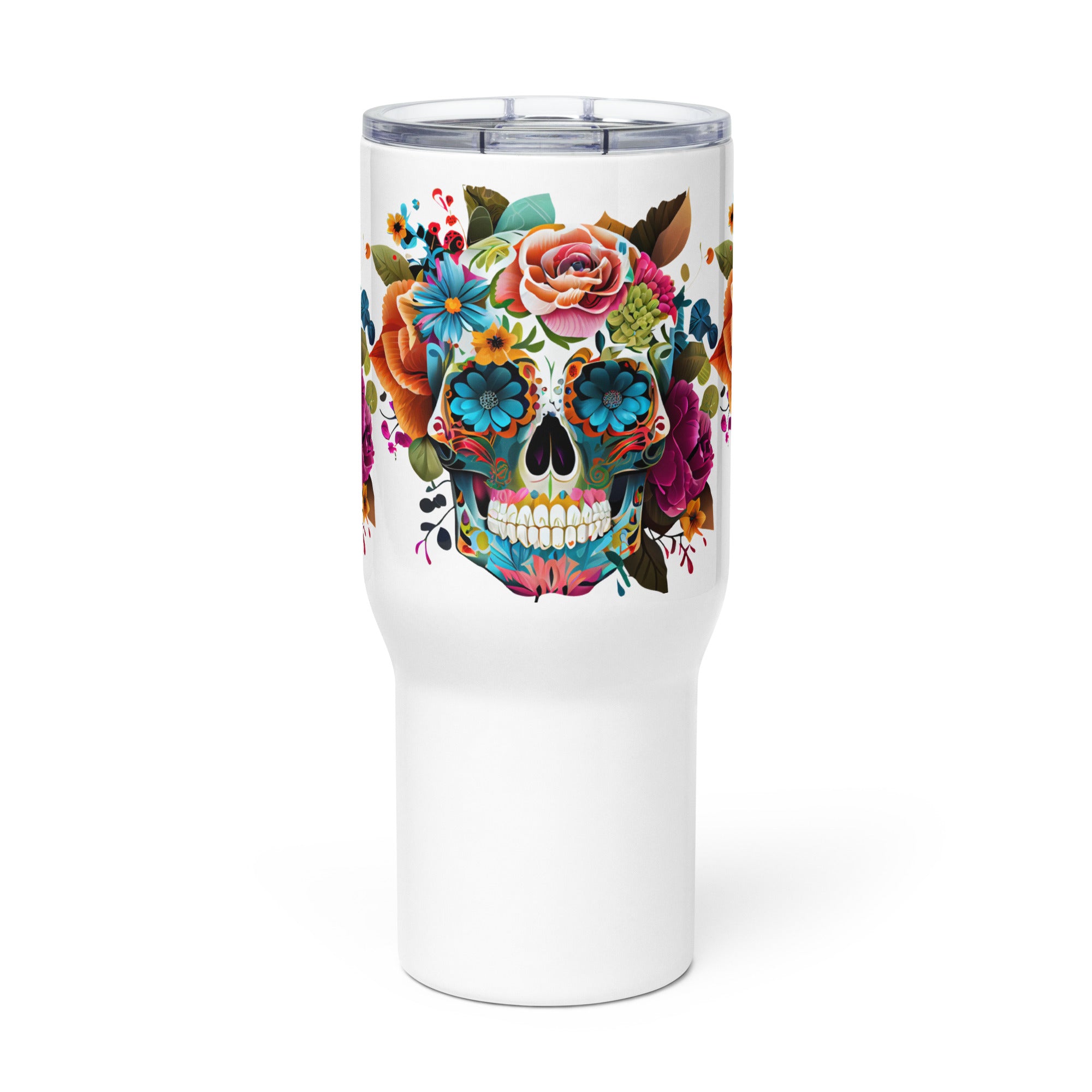 Travel mug with a handle, Coffee Mug, Skeleton Tumbler, Tea, Gift