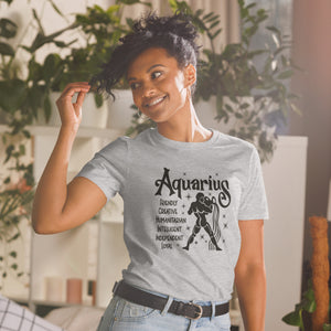 Short-Sleeve Unisex T-Shirt, Aquarius  Zodiac Birthday Sign