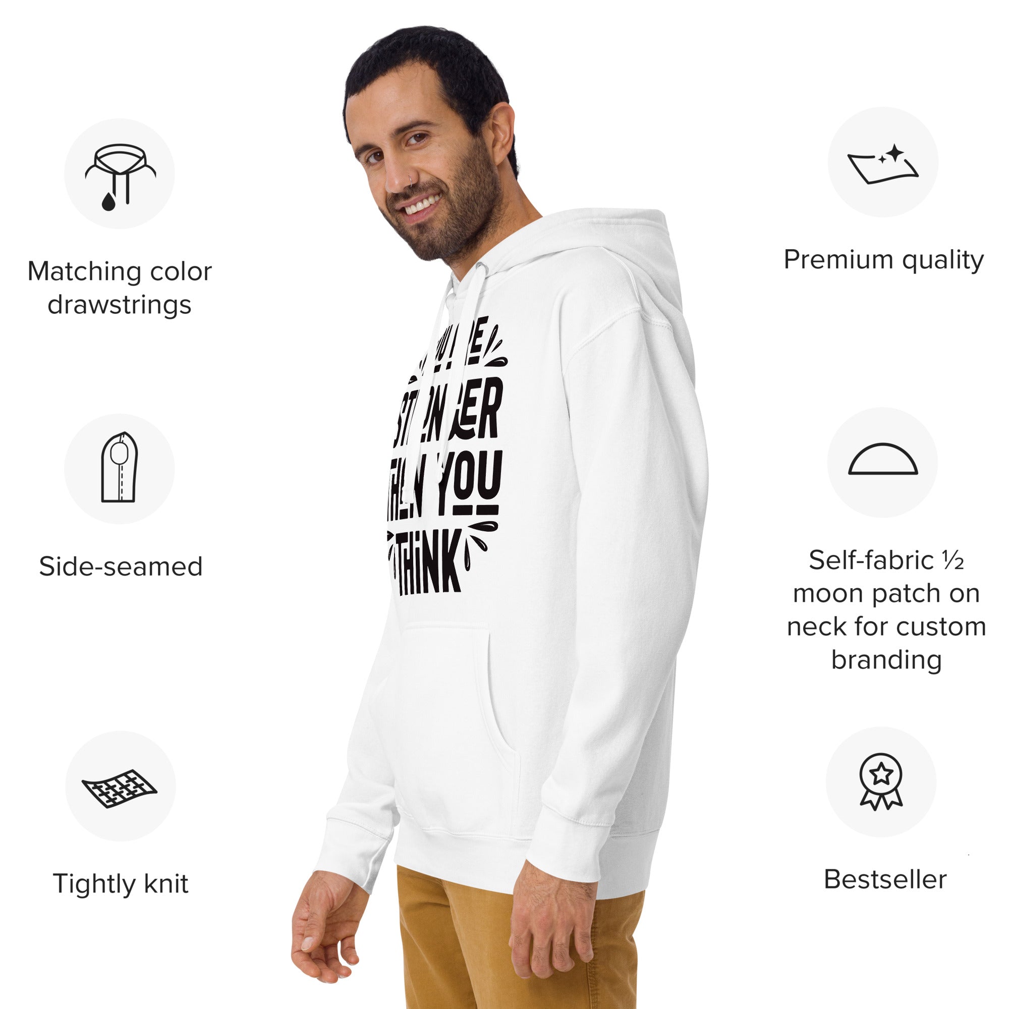 Unisex Hoodie, (Stronger then you think) Back to School, Gift, Travel