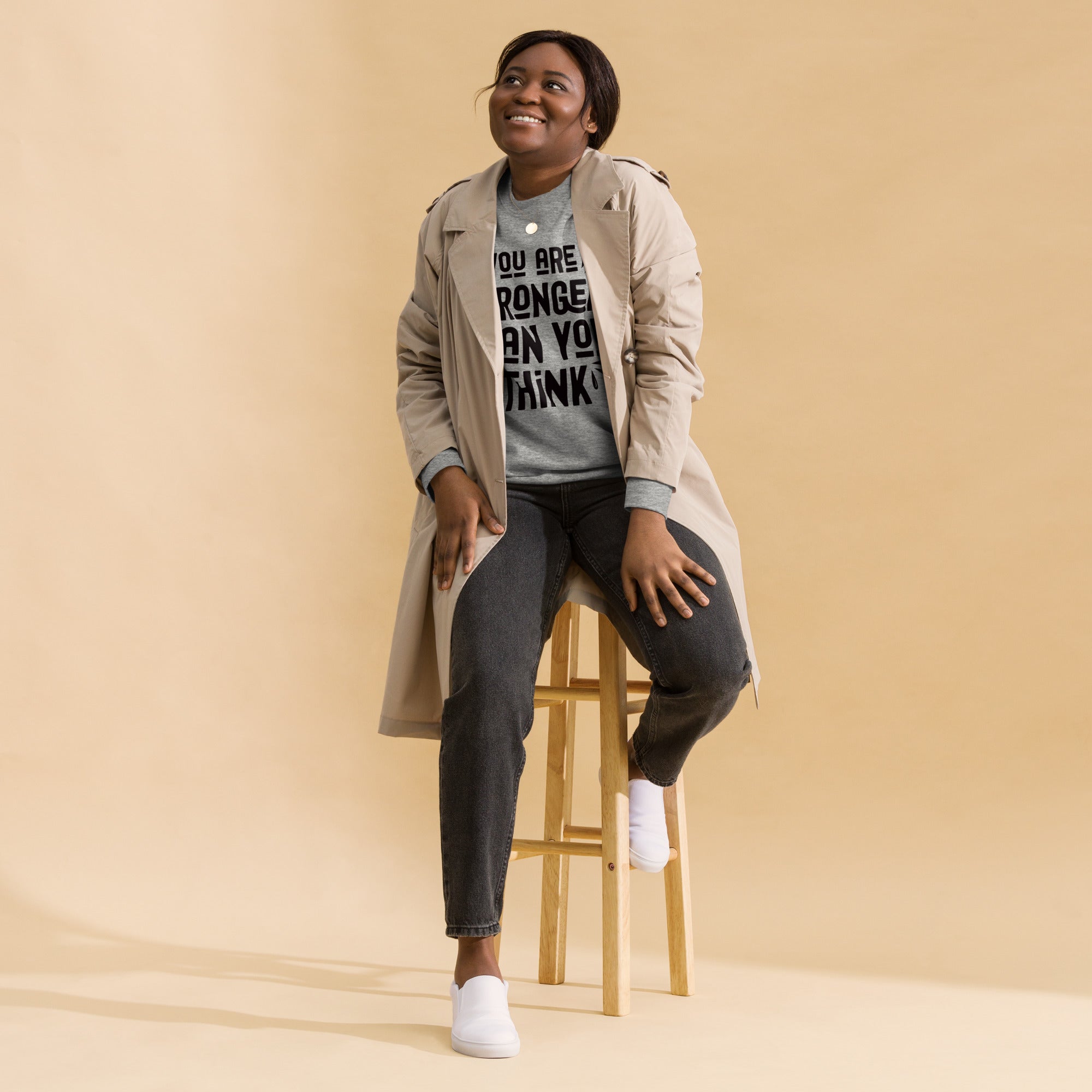 Unisex Premium Sweatshirt (Stronger then you think) Back to School, Gift, Travel
