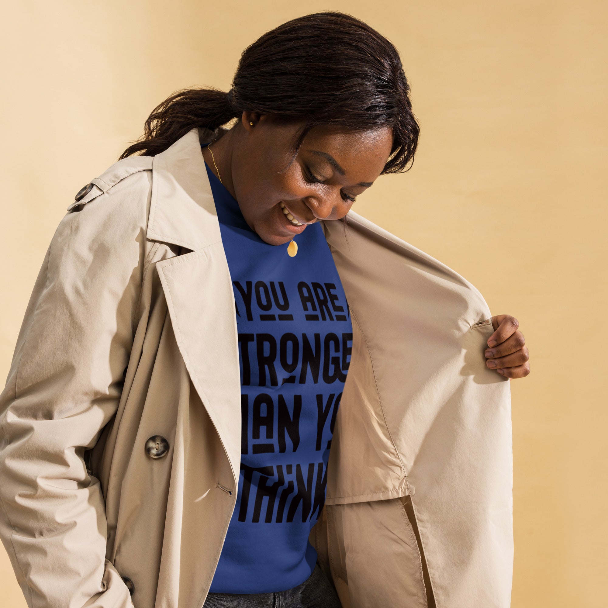 Unisex Premium Sweatshirt (Stronger then you think) Back to School, Gift, Travel