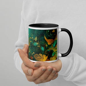 Mug with Color Inside, Christmas Coffee Cup,  11, 15 OZ