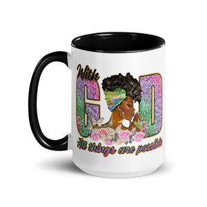 Mug with Color Inside, Coffee Cup, Mug, Mother's Day 11, 15 OZ