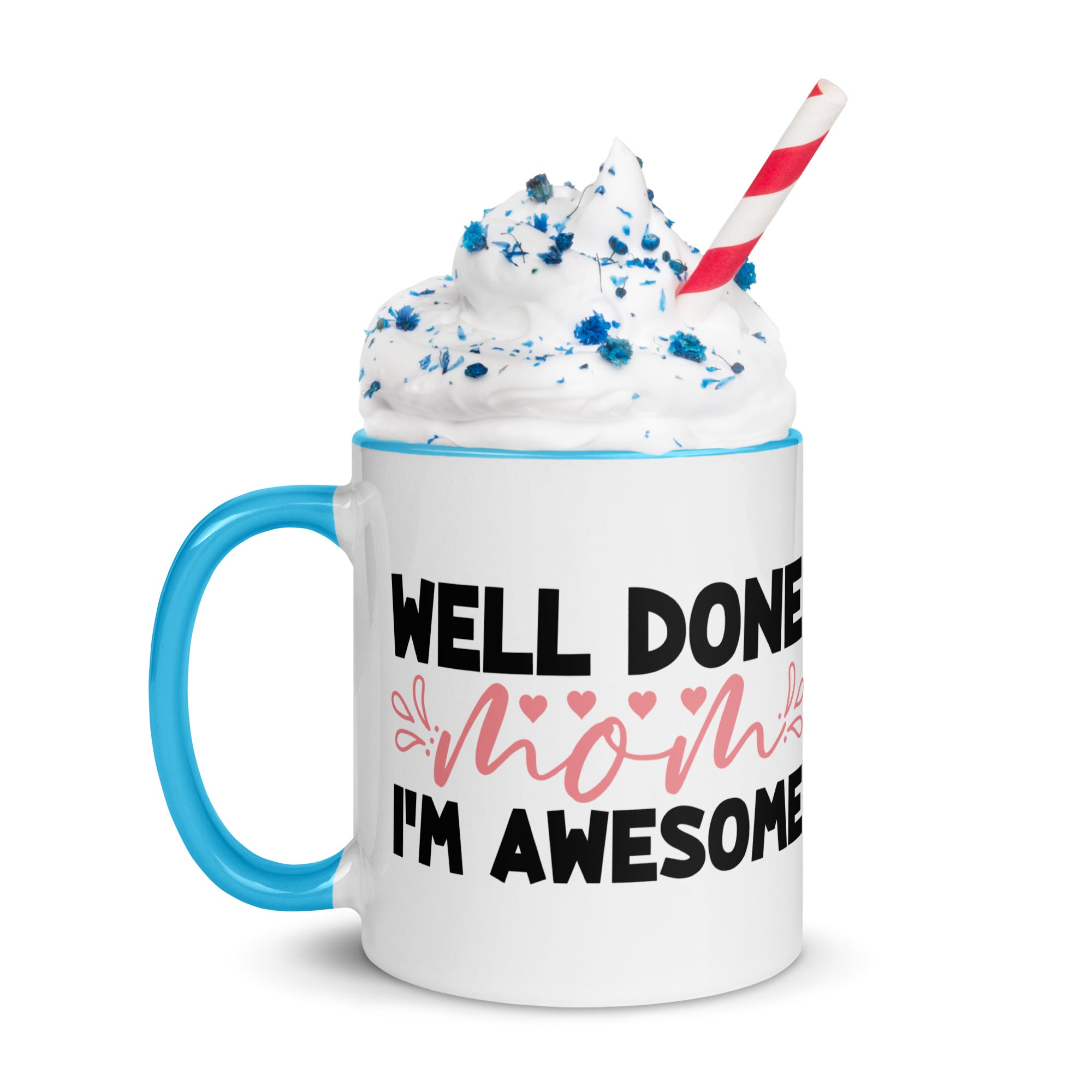 Coffee cup, Mug with Color Inside, cup for Mom