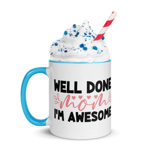 Coffee cup, Mug with Color Inside, cup for Mom