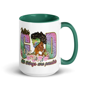 Mug with Color Inside, Coffee Cup, Mug, Mother's Day 11, 15 OZ