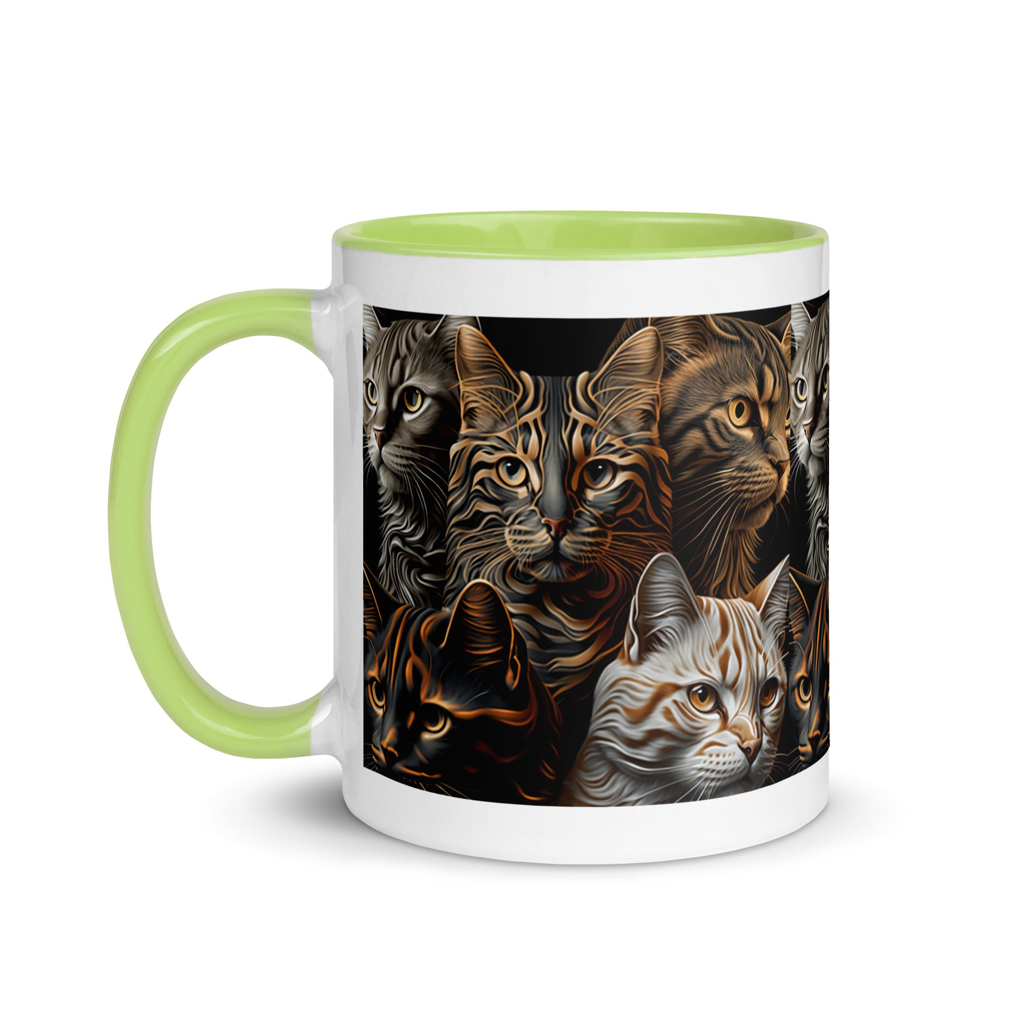 Mug with Color Inside, Cute Cat Cup, Coffee Mug, Tea, Gift