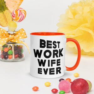 Best Work Wife Ever, Mug with Color Inside, coffee Cup. Cup for Mom
