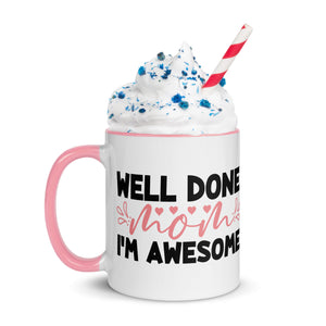 Coffee cup, Mug with Color Inside, cup for Mom