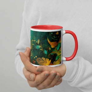 Mug with Color Inside, Christmas Coffee Cup,  11, 15 OZ