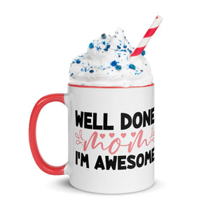 Coffee cup, Mug with Color Inside, cup for Mom