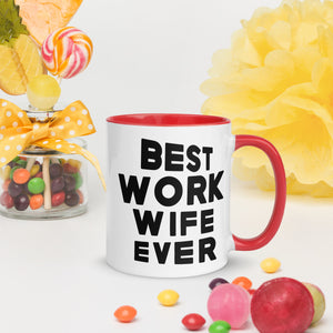 Best Work Wife Ever, Mug with Color Inside, coffee Cup. Cup for Mom