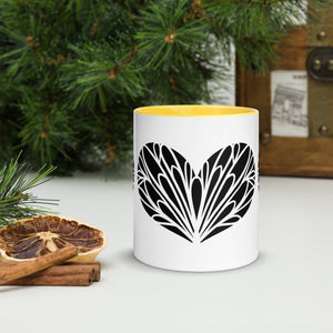 Coffee Mug- Drinking Cup-  Colorful Mug Inside 11" Coffee Cup
